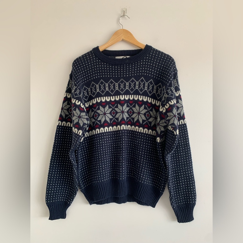 Steep Slopes Vintage Grandpa Holiday Sweater XL